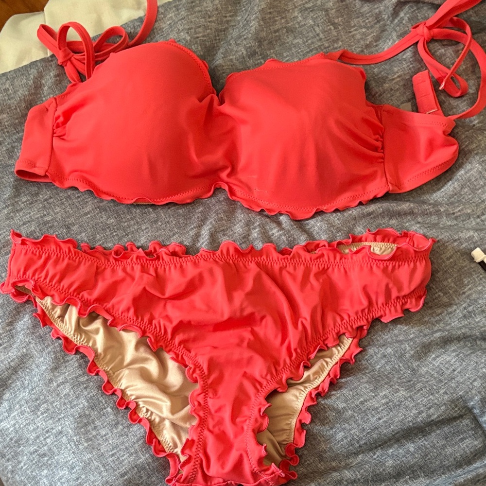 Women's Coral Bikini Set